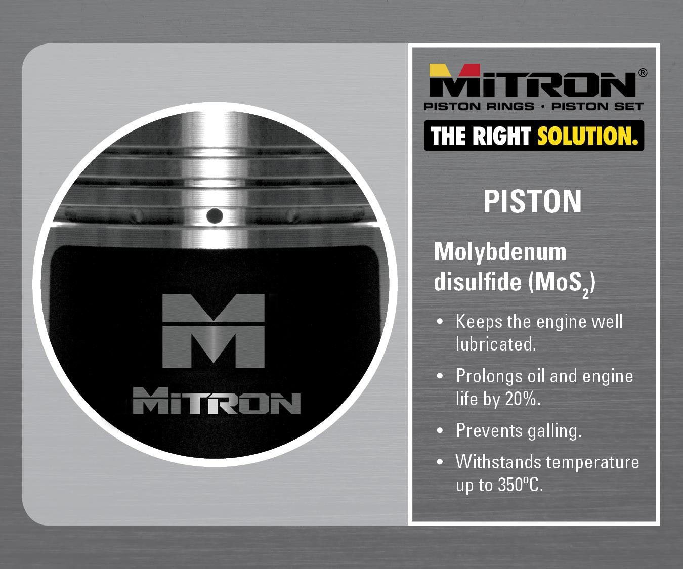 66MM MITRON-X Piston & Rings Set
